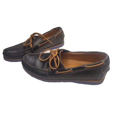 Allen Edmonds Men's Force 10 Black w/ blue sole Boat Shoes Size 9.5 D 70210 4576 - Image 1 of 4