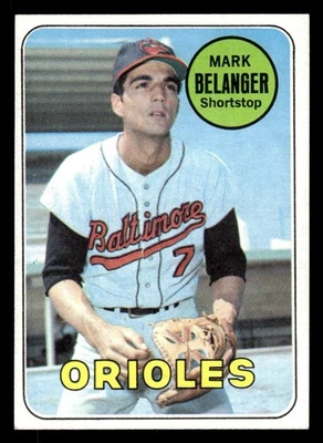 1969 TOPPS MARK BELANGER 299 EX BASEBALL BALTIMORE ORIOLES - Image 1 of 2