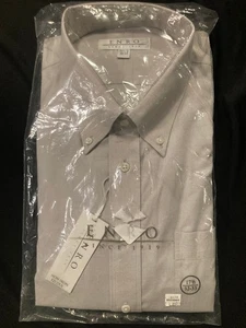 Enro Light Grey 17.5 32-33 Non-iron EZCool button shirt NWT vintage deadstock - Picture 1 of 5
