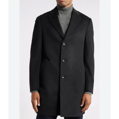 John W. Nordstrom Cashmere Wool  men’s overcoat coat 42R Black  - Image 1 of 4
