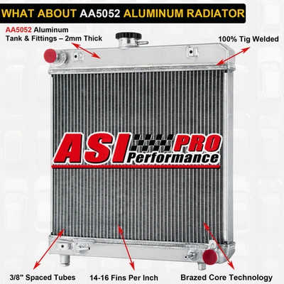 For 1976-1985 Mercedes-Benz 230 240D 280E 300D 2.4L L4 2.8L L6 2 Row Radiator Foto 1 de 4