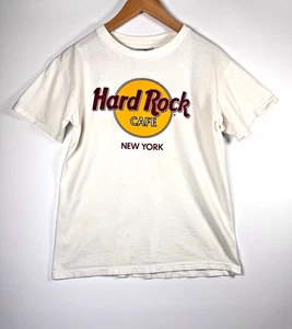 Camiseta De Colección Hard Rock Café New York Para Mujer Pequeña Blanca Logo Gráfico Años 90 EE. UU. - Imagen 1 de 11