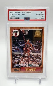 1992 Topps Archives Oro #97 Scottie Pippen Chicago Bulls PSA 10 - Imagen 1 de 2