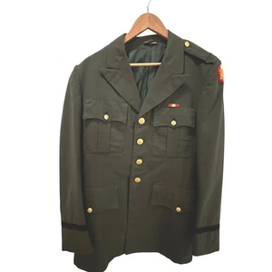 U.S. Army Class A Green Service Coat 40L SETAF Italy Patch 1960s–70s Vintage - Picture 1 of 14