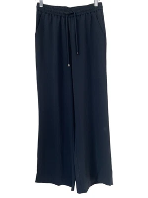 Pantalones J Jill Talla XS Wearever Fácil Cuidado Pierna Ancha Azul Marino Cordón Cintura Foto 1 de 4