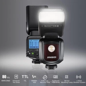 JINBEI HI900 2.4G TTL HSS High Speed Speedlite Flash Light for Canon Nikon Fuji - Picture 1 of 6