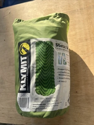 Colchón de aire inflable Klymit Static V para camping mochilero comodidad para dormir Foto 1 de 4