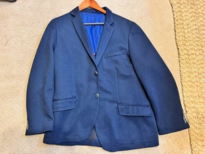 Ben Sherman Blazer Jacket Men's 44R Blue Coat Seersucker Pattern - Picture 1 of 3