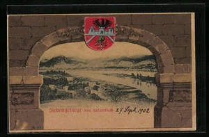 Rolandseck /Siebengebirge, Ansichtskarte, Ortsansicht, Wappen  - Picture 1 of 2