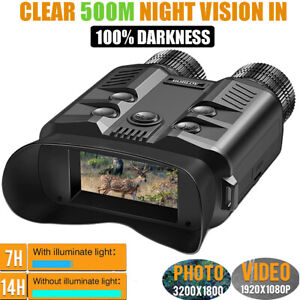 Boblov NV500 32GB Night Vision Googles 500M Full Darkness Binocular for Camping