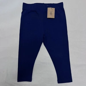 Lands End Girls' Knit Cropped Leggings Navy Blue School Uniform 8 - Picture 1 of 2