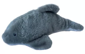 "Sea World Dolphin Vintage Peluche Animal Marino Peluche Gris Juguete Blanco 10" - Imagen 1 de 11
