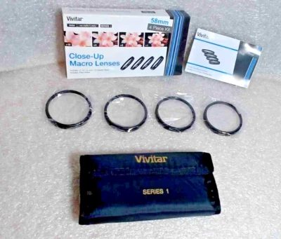 Vivitar Series 58mm Close-Up Macro Lenses 4-Piece Filter Kit - Image 1 of 4