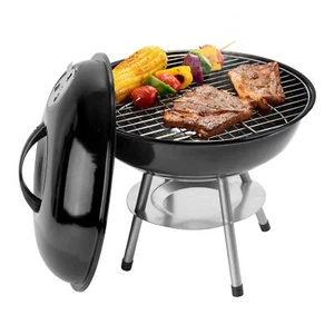 Alpine Cuisine Premium 14" Charcoal BBQ Grill Round for Outdoor Cooking, Barbecu - Picture 1 of 7