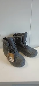 Khombu Womens Leather Blend Duck Winter Boots Shoes Size 7M New With Tags  - Picture 1 of 19