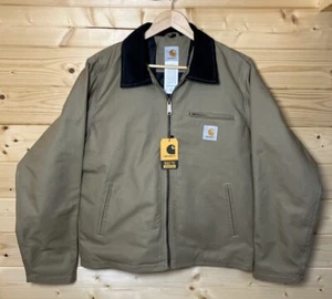 Carhartt Detroit Herren Reworked Canvas Vintage gesteppt beige hellbraun Bomberjacke Medium - Bild 1 von 19