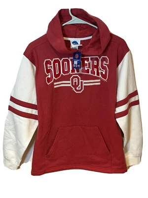 Oklahoma OU 2 tone Red Football Hoodie Sweatshirt youth kids Size LARGE (14)#401 - Image 1 of 4