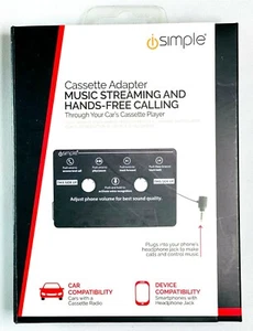 Stream Music & mains libres sur voiture haut-parleurs lecteur cassette prise casque - Photo 1 sur 3