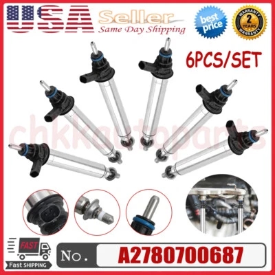 6Pcs FJ1212 GDI Fuel Injector For 12-17 Mercedes-Benz C300 E350 E400 A2780700687 - Image 1 of 4