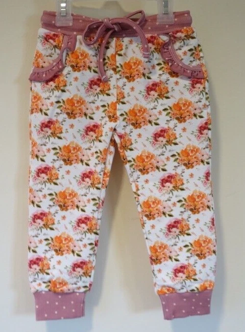 Pantalones de chándal florales ciruela descarada talla 12 nuevos con etiquetas Foto 1 de 1