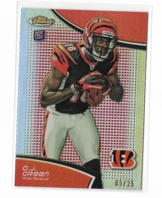 2011 Topps Finest A.J. Green Red Refractor RC /25 - Image 1 of 2
