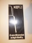Kef Speakers Leaflet  - Vintage Av
