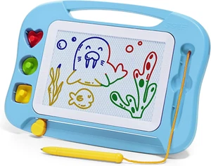 Magnetic Drawing Board for Kids, Colorful Erasable Doodle Board with Magnet Pen, - Picture 1 of 12
