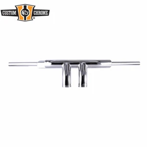 Manillar de barra en T cromado grueso de 6" de elevación de 2" para Harley Softail Dyna espaciado de 3,5" - Imagen 1 de 1