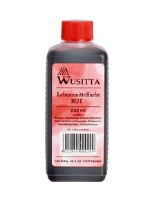 Wusitta Lebensmittelfarbe Rot Lebensmittel Halloween 250 ml (23,96 EUR/l) - Bild 1 von 1