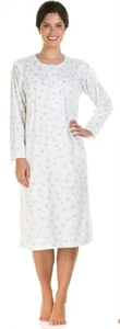 Bethan Transgender Floral Jersey Cuddle knit Brushed Inside Nightdresses Nightie - Picture 1 of 10