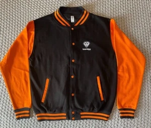 NEW 2022 Lollapalooza Stockholm VIP Varsity Jacket XL Cotton Black Orange RARE - Picture 1 of 8