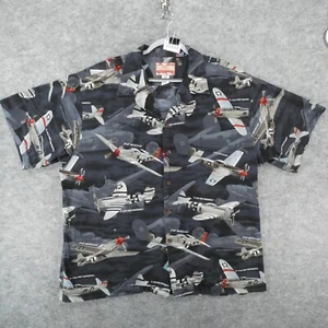 RJC Hawaiihemd Herren 3XL schwarz grau P-470 Thunderbolt Jagdflugzeug - Bild 1 von 15