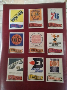 Lot of 9 NBA Vintage Team Logo Stickers including Buffalo Braves - Picture 1 of 2