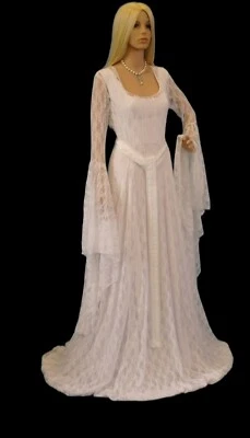 Lace dress Galadriel Lotr Wedding  medieval gown - Image 1 of 2