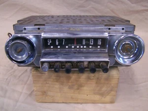 Ford 1949-1951 Hi Fidelity AM Radio W/ Nice Face Chrome in Unknown Condition - Bild 1 von 7