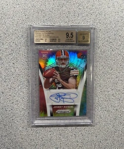 Panini Prizm Johnny Manziel 2014 Tie Dye Prizm Rookie Auto/25 BGS 9,5 raro - Imagen 1 de 2