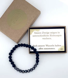 REGALO Fratello Cuore Fratello Bracciale Confezione Regalo FATTO A MANO Natale Famiglia - Foto 1 di 12