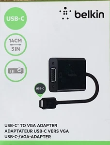 NEW Belkin USB-C to VGA Port HDMI Adapter Projector Video Cable NEW NIB - Photo 1/6