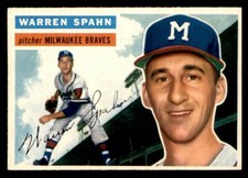1956 Topps Baseball #10 Warren Spahn EX/MT *e1