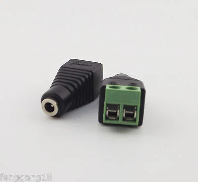 10x 3.5x1.35mm Female Jack TO AV Screw Terminal Plug Connector CCTV Video Balun - Image 1 of 4