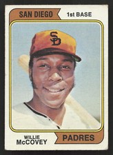 Willie McCovey 1974 Topps #250 San Diego Padres VG-EX b {0610
