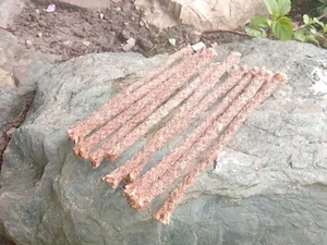 10 x 6MM WAXED JUTE TINDER STICKS FIRELIGHTING BUSHCRAFT SURVIVAL - Picture 1 of 7