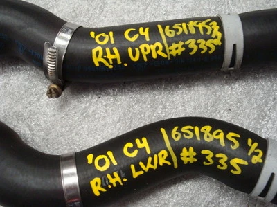 Porsche Carrera4 2001 AWD 911 pasajero delantero derecho agua radiador mangueras UPR LWR Foto 1 de 4