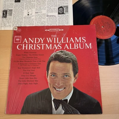 1960s ANDY WILLIAMS Christmas Album Vintage LP Still In Original SHRINK! - Image 1 of 4