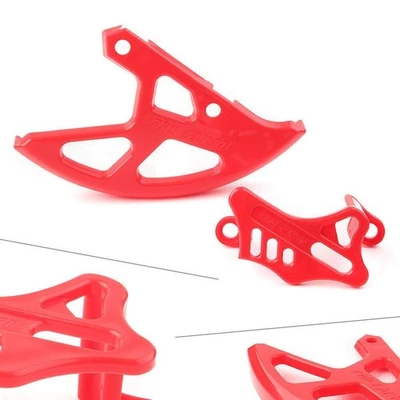 Protector de disco de freno trasero y pinza rojo para Honda CRF250R CRF450R 2004-20 Foto 1 de 4