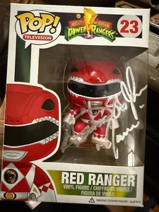 Funko Pop - Austin St. John - Autografiado Rojo Power Rangers 23 Certificado JSA - Imagen 1 de 5
