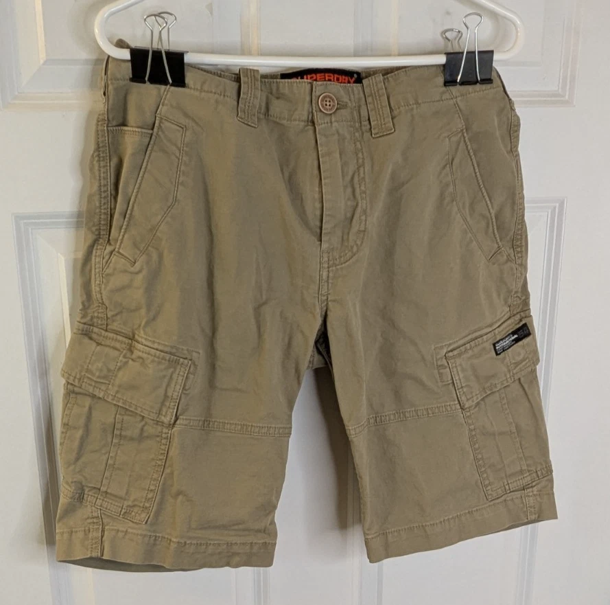 Superdry, Women's, Core Cargo Shorts, Beige, Size 32x11 - Image 1 of 4