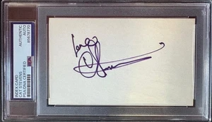CAT STEVENS YUSUF ISLAM SIGNED INDEX CARD PSA ENCAPSULATED WILD WORLD VINTAGE - Picture 1 of 2