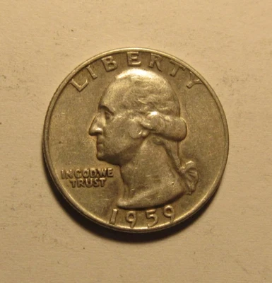 quarto dollaro 1959 argento - Immagine 1 di 2