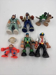 Rescue Heroes Lot of 5 Action Figures Blazes Cuffs Barker Rockefeller 1999-2001 - Picture 1 of 14